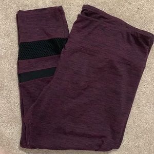 Lane Bryant Plus Size Purple Space Dye Fishnet Workout Leggings Size 22/24